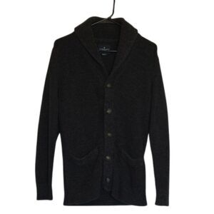 American Eagle Cardigan Sweater Mens XS Pockets Lapel Chunky Grandpa Preppy Fall